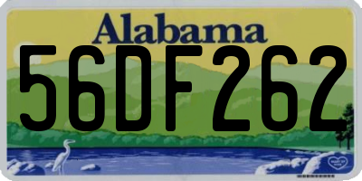 AL license plate 56DF262