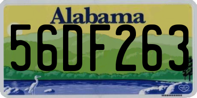AL license plate 56DF263