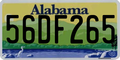 AL license plate 56DF265