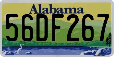 AL license plate 56DF267