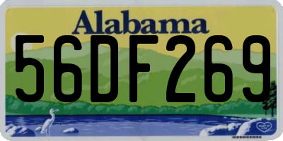 AL license plate 56DF269