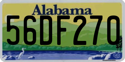 AL license plate 56DF270