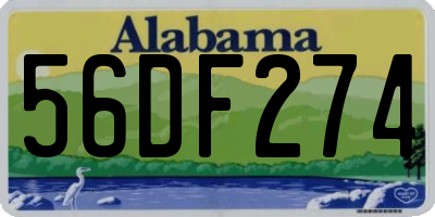 AL license plate 56DF274
