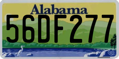 AL license plate 56DF277