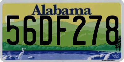 AL license plate 56DF278