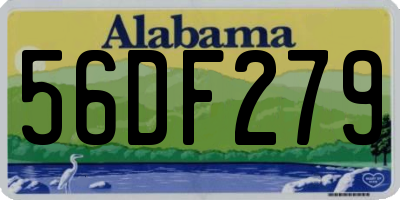 AL license plate 56DF279