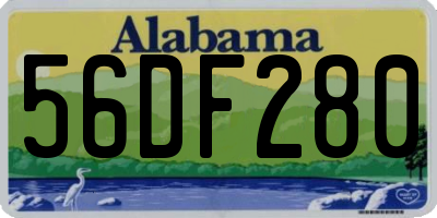 AL license plate 56DF280