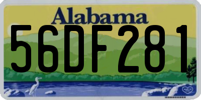 AL license plate 56DF281