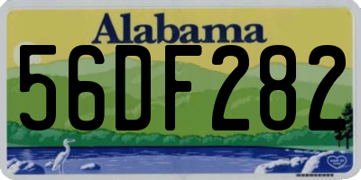 AL license plate 56DF282