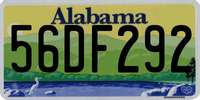 AL license plate 56DF292