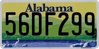 AL license plate 56DF299