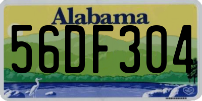 AL license plate 56DF304