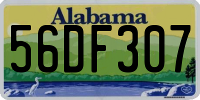 AL license plate 56DF307