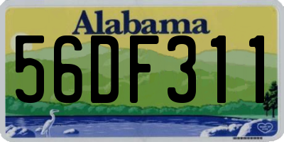 AL license plate 56DF311