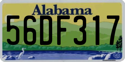 AL license plate 56DF317
