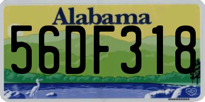 AL license plate 56DF318
