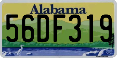 AL license plate 56DF319