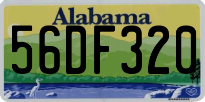 AL license plate 56DF320