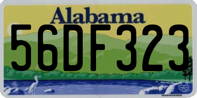 AL license plate 56DF323