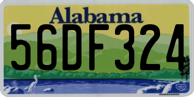 AL license plate 56DF324