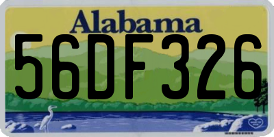 AL license plate 56DF326
