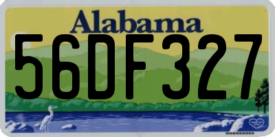 AL license plate 56DF327