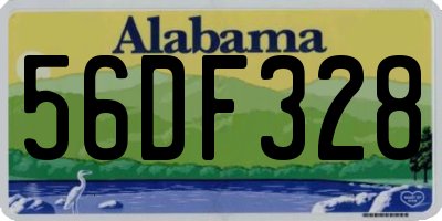AL license plate 56DF328