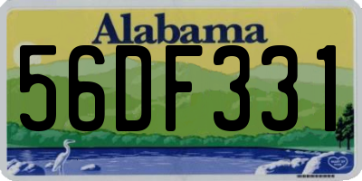 AL license plate 56DF331
