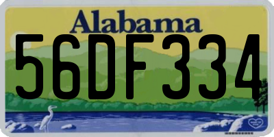 AL license plate 56DF334