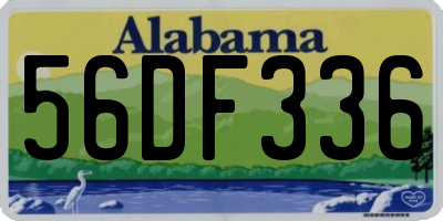 AL license plate 56DF336