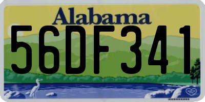 AL license plate 56DF341