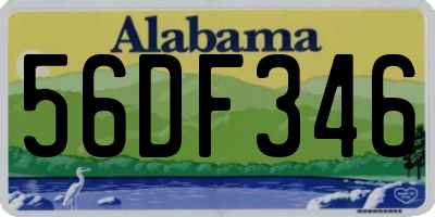AL license plate 56DF346