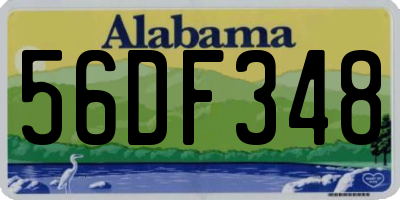 AL license plate 56DF348