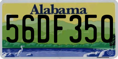 AL license plate 56DF350