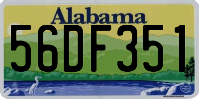 AL license plate 56DF351