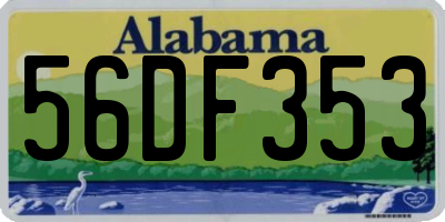 AL license plate 56DF353