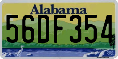 AL license plate 56DF354
