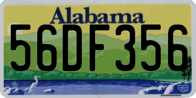 AL license plate 56DF356