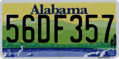 AL license plate 56DF357