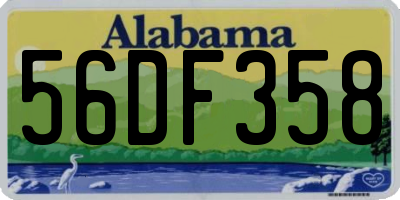 AL license plate 56DF358