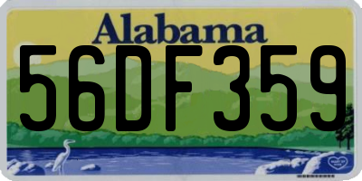 AL license plate 56DF359