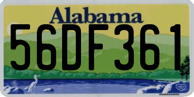 AL license plate 56DF361