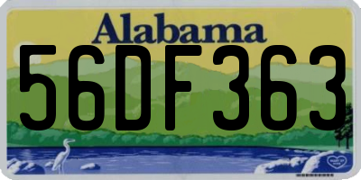AL license plate 56DF363