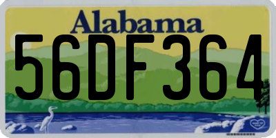 AL license plate 56DF364