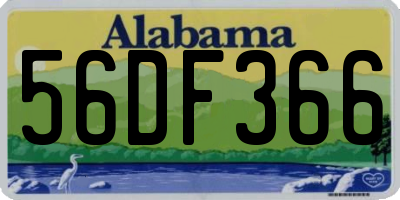 AL license plate 56DF366