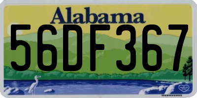 AL license plate 56DF367