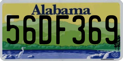 AL license plate 56DF369