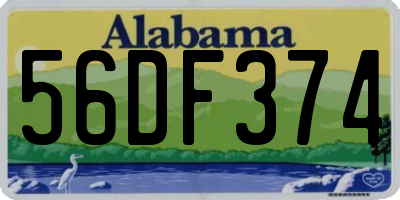 AL license plate 56DF374