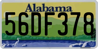 AL license plate 56DF378