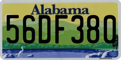 AL license plate 56DF380
